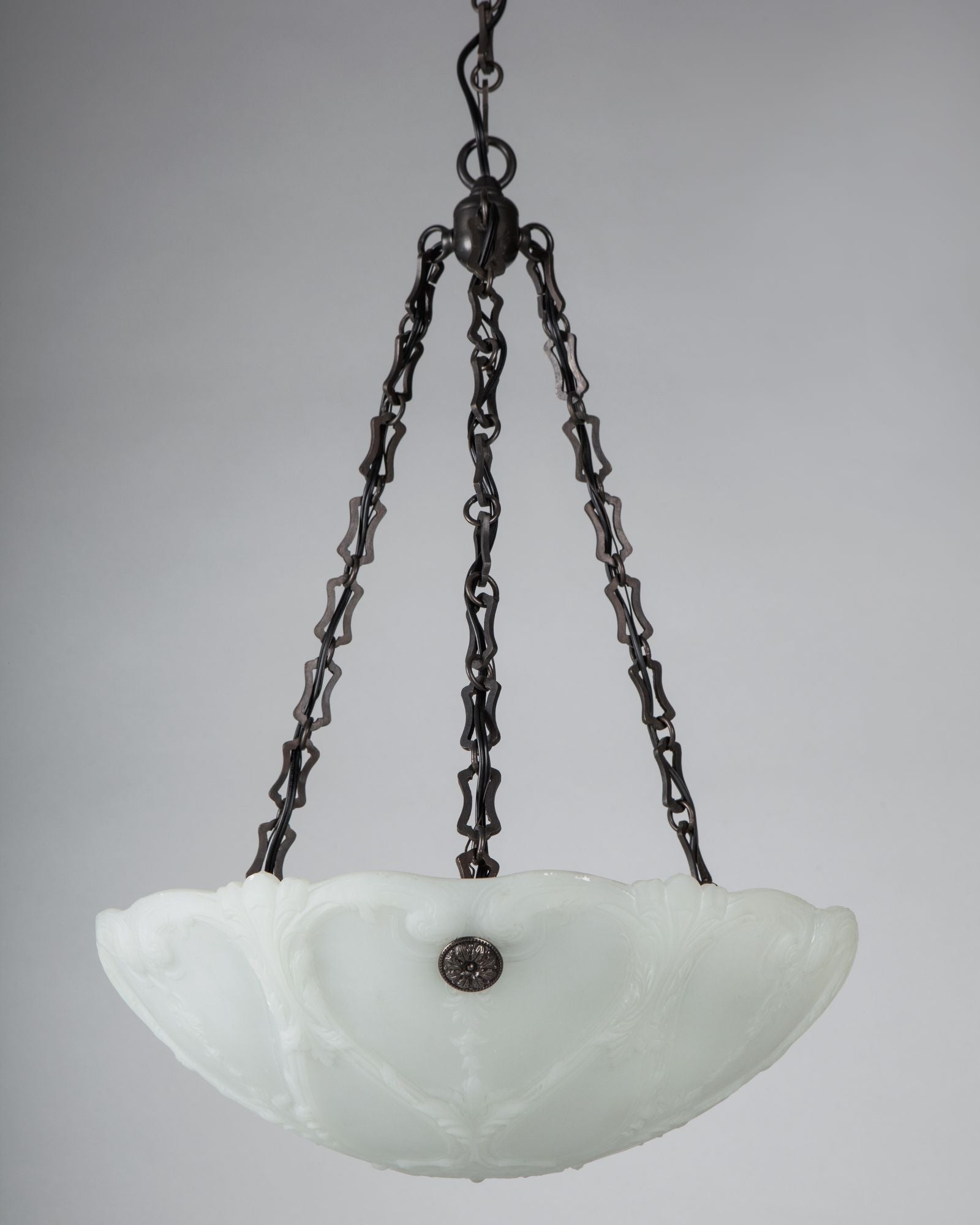Foliate Cast Glass Dome Chandelier (ahl4126)