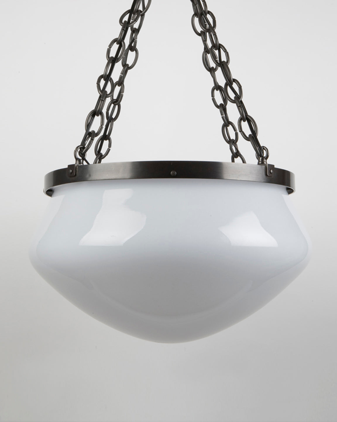 White Cased Glass Dome Chandelier (ahl3308)